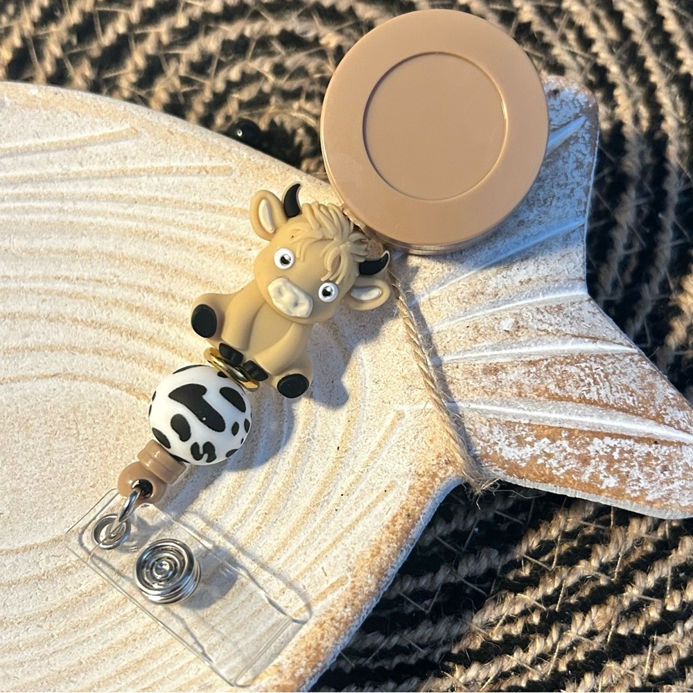 Cute Cow Badge Reel